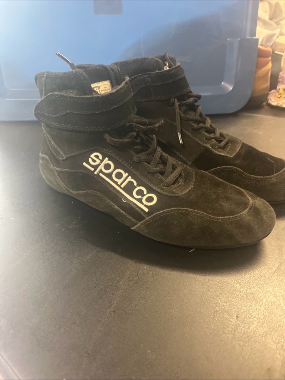 Sparco 001272010N Race 2 Driving Shoe High-Top SFI Size 10.5 Black